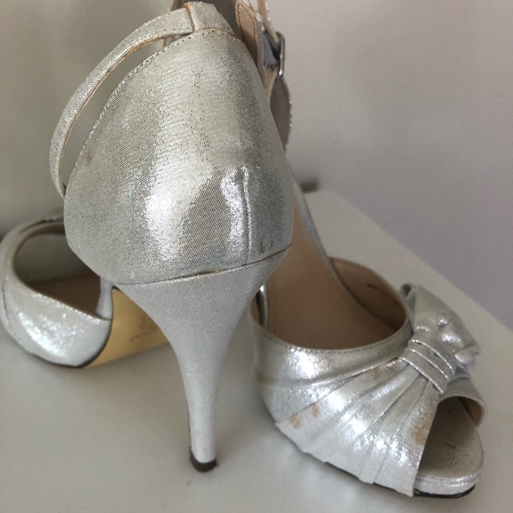 Silver Bow Ankle Strap Dress Shoe - Picture 6 of 6